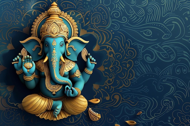 Ganesha idol diwali indian background concept