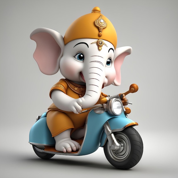 Ganesha riding bike ganesh