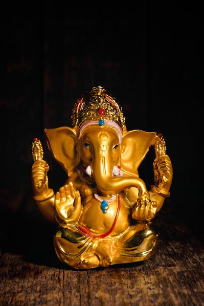 Ganesha statue on white