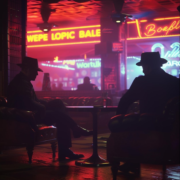 Gangsters in a 1970s Las Vegas Nightclub Retro Vibes