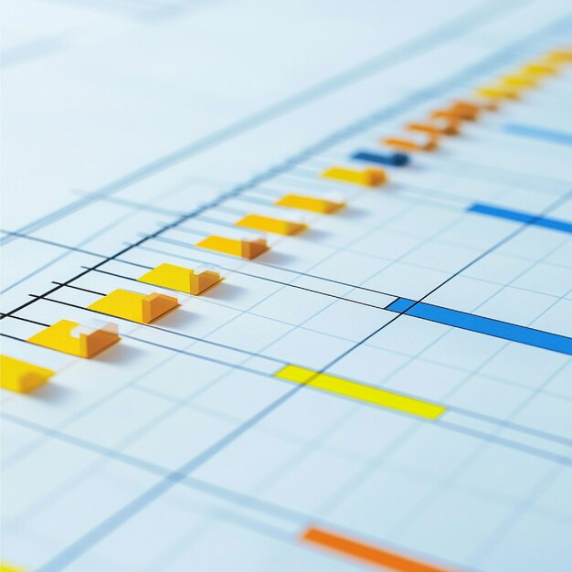 Photo gantt chart for project management timelines