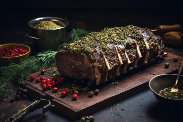 Garam Masala Short Rib Roast With Pistachio