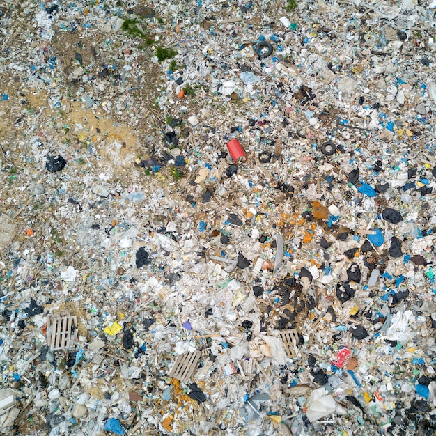 Garbage dump. Top view.