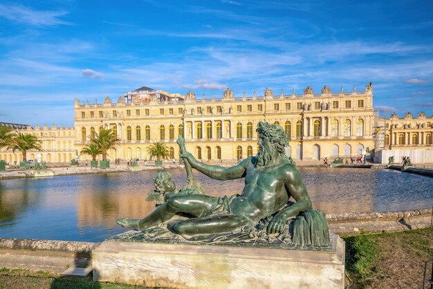 Garden of Chateau de Versailles near Paris in France with