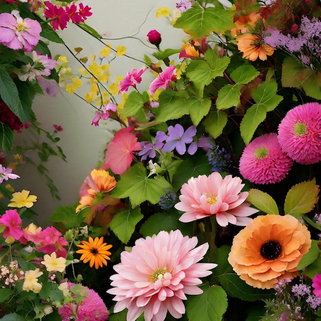 garden filled with vibrant flowers