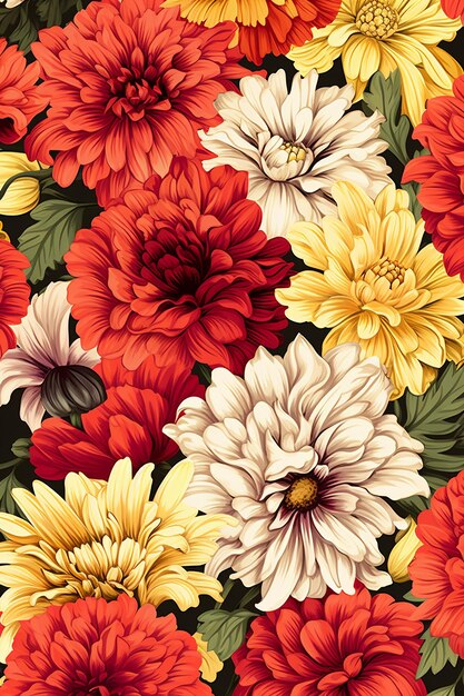 garden flowers plant pattern for wallpapers