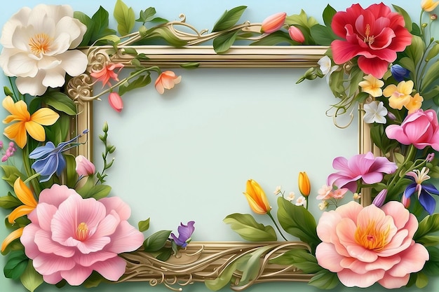 Garden Glory Exquisite Spring Flower Frame