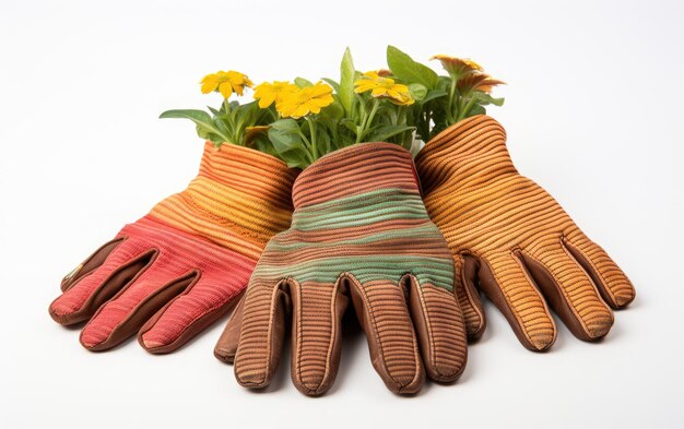 Garden Gloves On White background