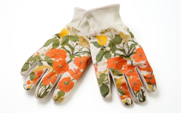 Garden Gloves On White background