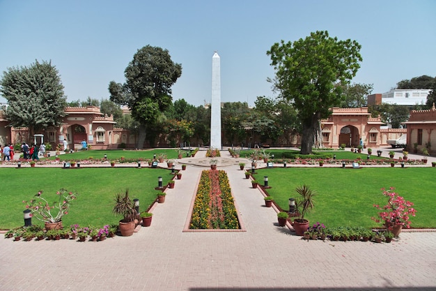 The garden of Mohatta Palace Museum in Karachi Pakistan