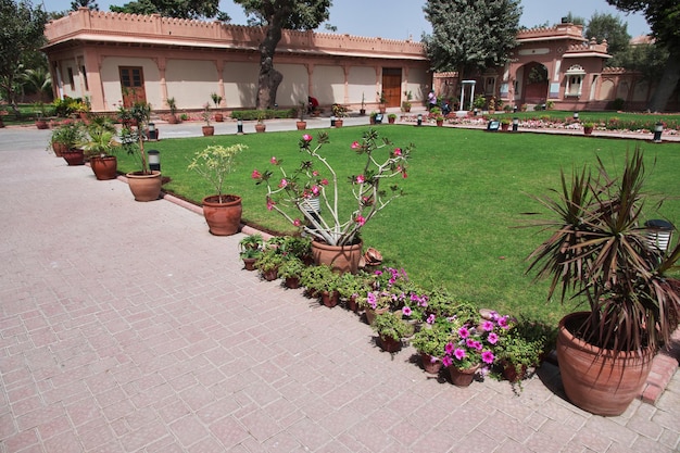 The garden of Mohatta Palace Museum in Karachi Pakistan