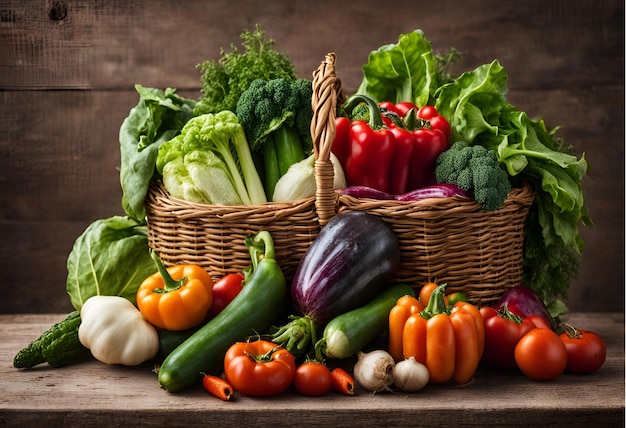 Garden produce and harvested vegetable