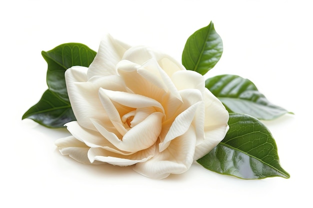 Gardenia Isolated on White Background Beautiful Gardenia Flower