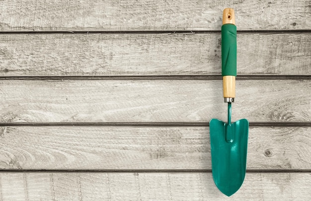 Gardening shovel  on  background