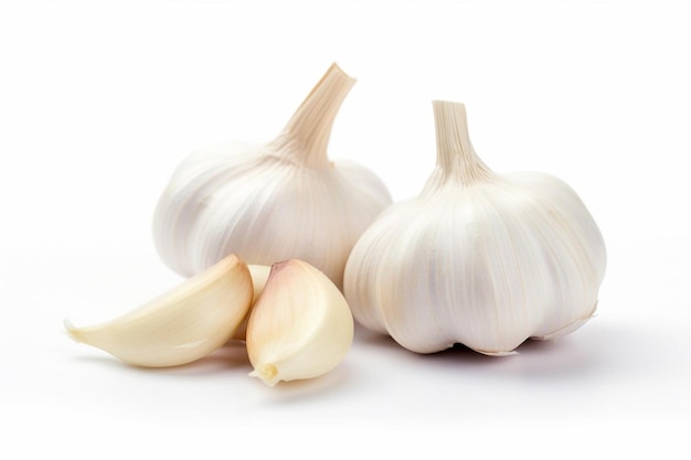 Garlic isolated and white background