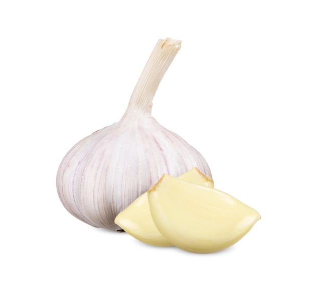 Garlic isolated on white background