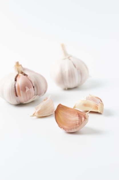 Garlic isolated on white background