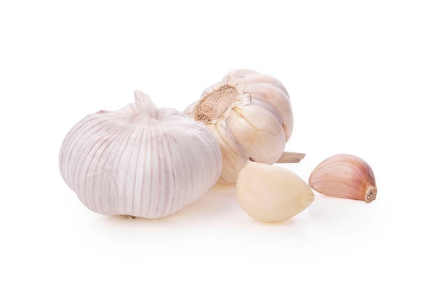 Garlic isolated on white background