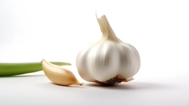 garlic isolated on white background