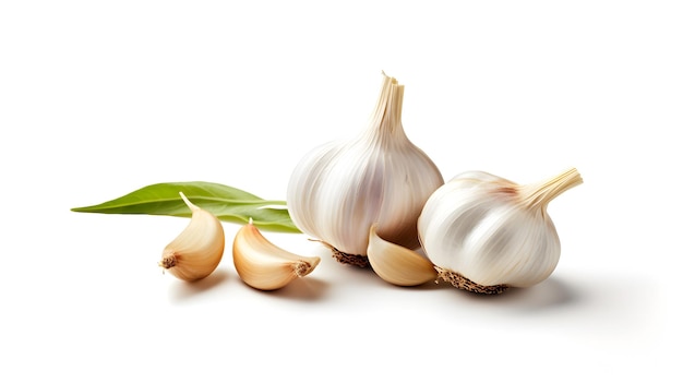 garlic isolated on white background