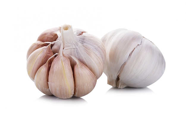 Garlic isolated on white background