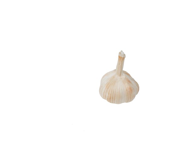 Garlic on a white background Vegetable