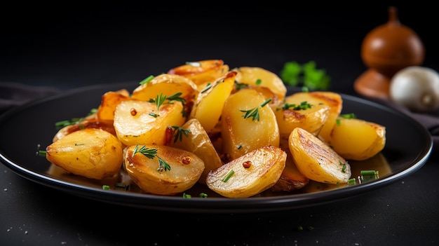 Garlicinfused Crispy Potatoes