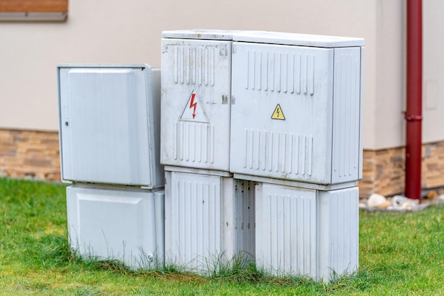 Gas and electricity meters at the family house