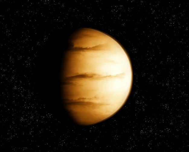 Photo gas giant in space a planet made of hydrogen