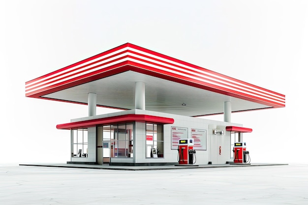 Gas station design phone on white background