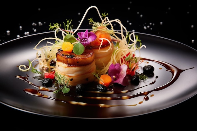 Photo gastronomic artistry crafted culinary masterpieces