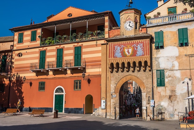 The gate to the ancient village of Finalborgo, on the Italian Riviera