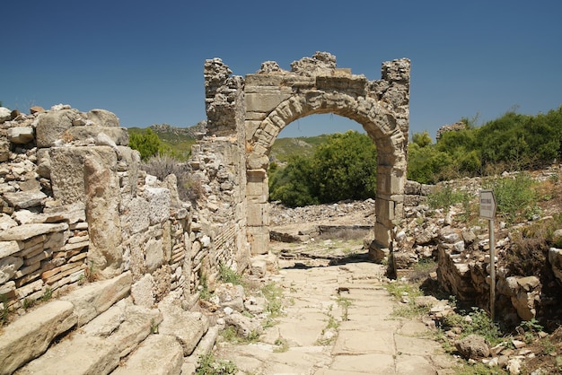 Gate in Aspendos Ancient City in Antalya Turkiye