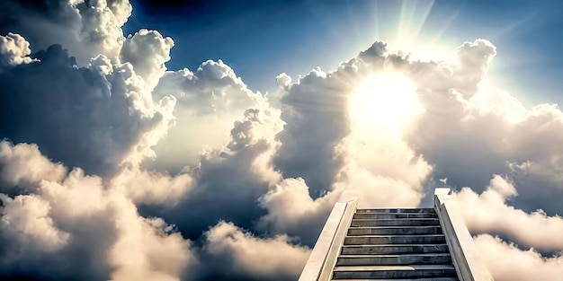 Gate to heaven Staircase to heaven gates of heaven that wait after death Generative AI