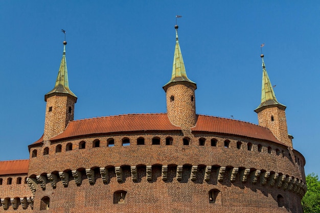 A gate to Krakow the best preserved barbican in Europe Poland