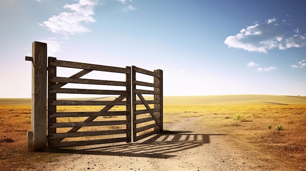 A gate that is open to the sky