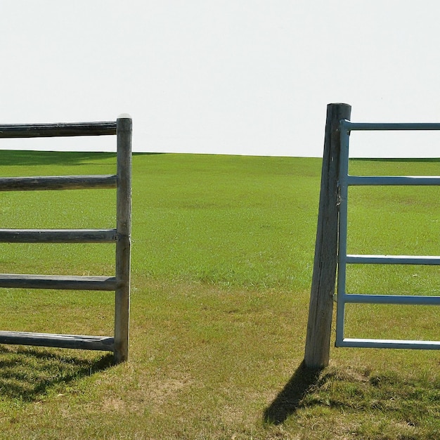 a gate with a wooden gate that says quot no gate quot