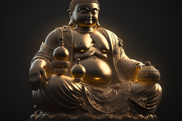 Gautama Buddha The symbol of Hinduism Buddhism spirituality and enlightenment Buddha Purnima Background High quality 3d illustration