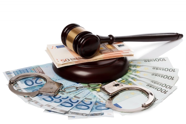 Gavel and banknotes