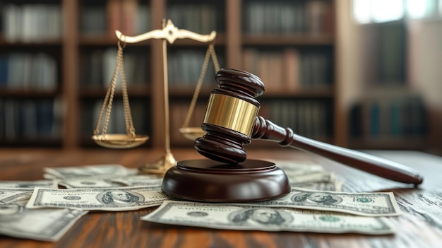 Gavel Scales and Money The Symbolism of Justice and Finance