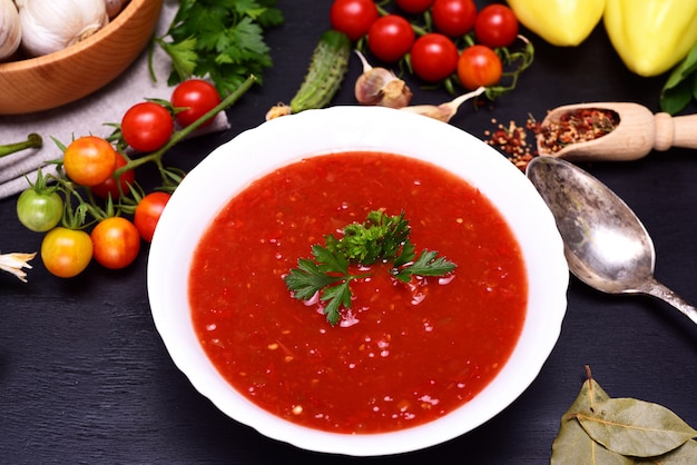 Gazpacho Spanish cold soup 