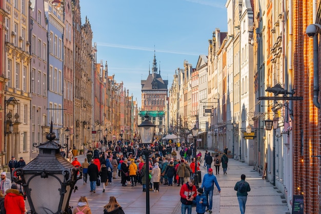 Gdansk Poland 11 March 2022 Amazing architecture of the old town of Gdansk