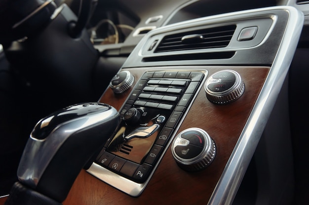 Gear shift lever of an automatic gearbox car.