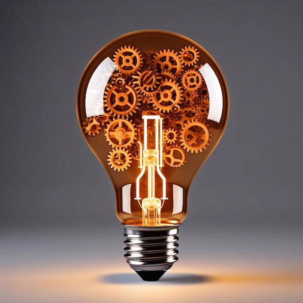 Gears of Illumination Light Bulb Mechanism Redefined Generative AI