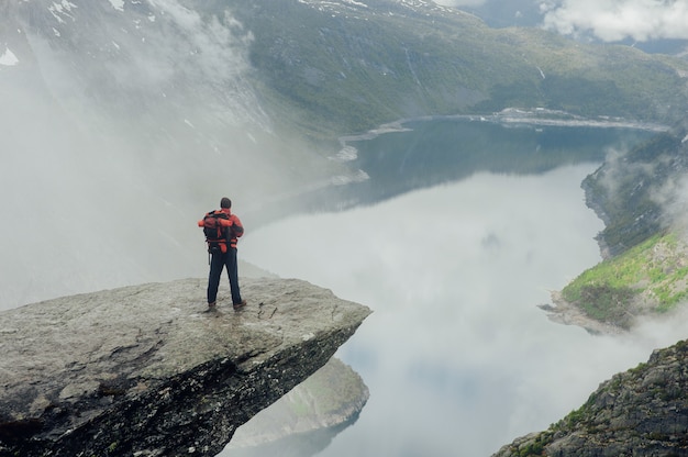 Geiranger fjord, Beautiful Nature Norway panorama. Nature photographer tourist 