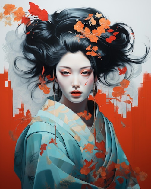 Geisha samurai girl