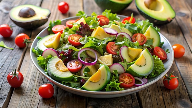 Gemischter Salat mit Avocado