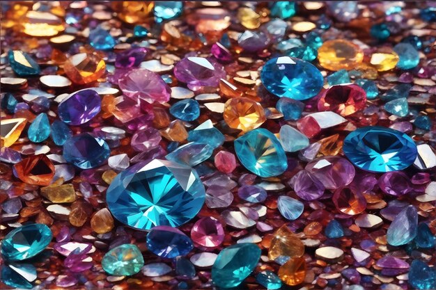 Gemstone Background Crystal Diamond Background Crystal Gemstone Background Colorful Gemstone Background AI Generative