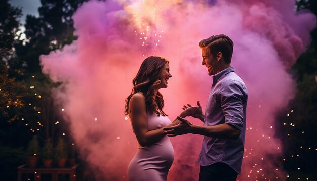 Gender Reveal Party surprise concept photography shoot Creative and colorful