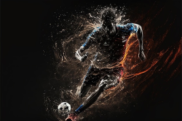 General sports wallpaper graphic effects post editing particles